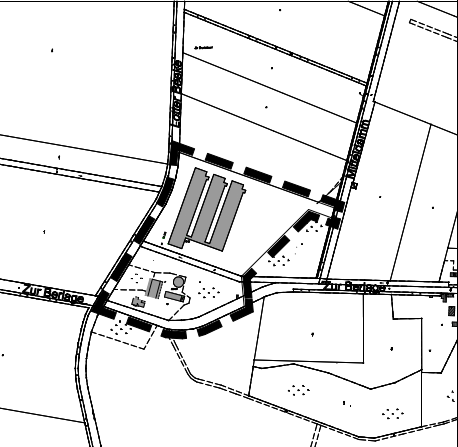 Planunterlage zum Bebauungsplan Nr. 35 „Sondergebiet Tierhaltung Brügging/Spieker“, Gemeinde Lengerich Ansicht auf die Planunterlage zum Bebauungsplan Nr. 35 „Sondergebiet Tierhaltung Brügging/Spieker“, Gemeinde Lengerich