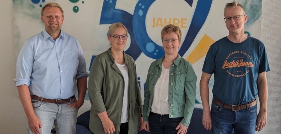 Die neuen Mitarbeiterinnen im Bürgerbüro stellen sich vor:  von links: Matthias Lühn, Nicole Grave, Kirsten Egbers, Ansgar Kötting