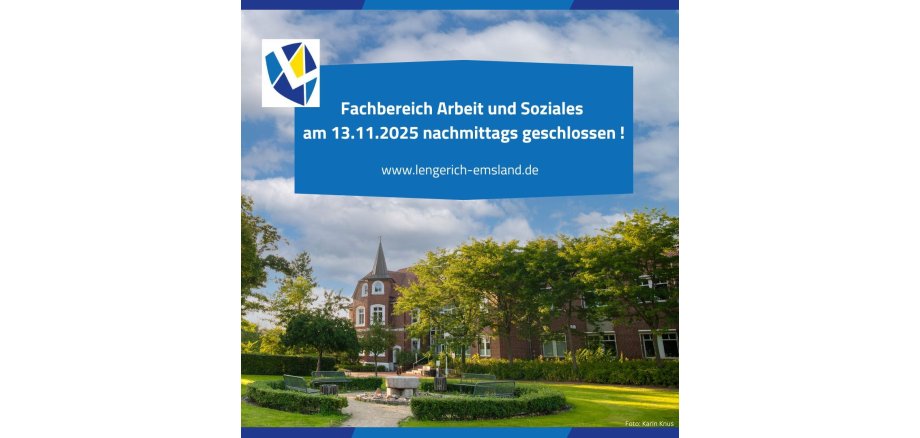 Fachbereich Arbeit und Soziales geschlossen