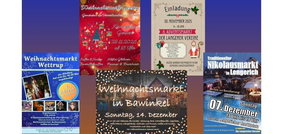 Weihnachtsmärkte in der Samtgemeinde Lengerich 2025 Flyer der Weihnachtsmärkte in der Samtgemeinde Lengerich 2025