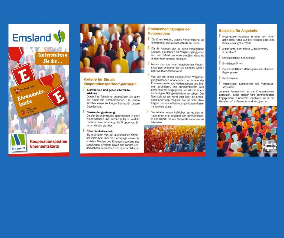 Flyer "Kooperationspartner Ehrenamtskarte"