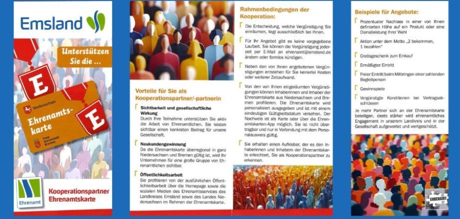 Flyer "Kooperationspartner Ehrenamtskarte"