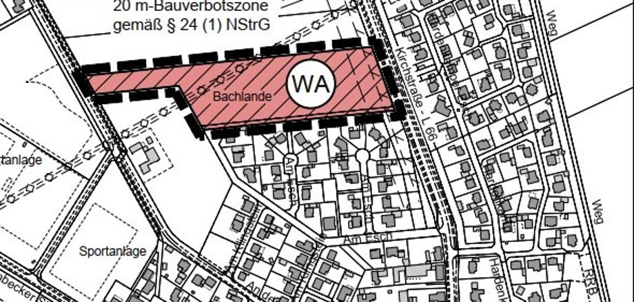 Geltungsbereich  69. Änderung des Flächennutzungsplanes der Samtgemeinde Lengerich und des Bebauungsplanes Nr. 12 „Am Esch III“ der Gemeinde Gersten