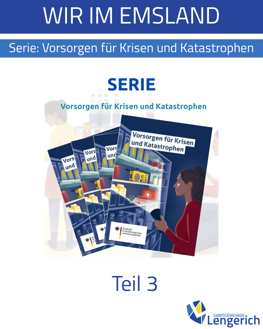 Deckblatt vom Ratgeber Vorsorgen in Krisen und Katastrophen
