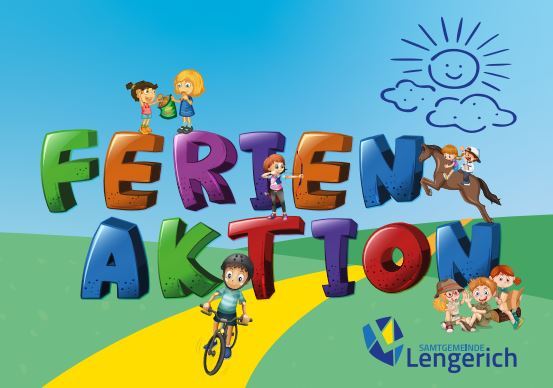 Buntes KI-Bild mit dem Wort "Ferienaktion"