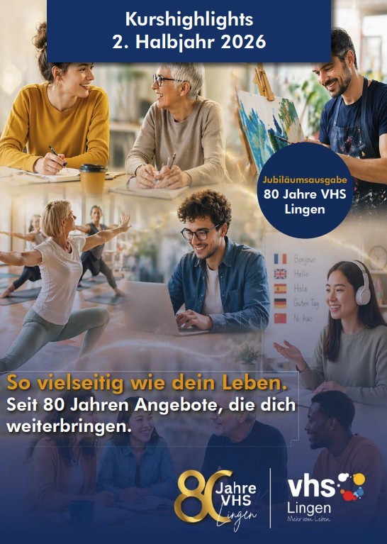 Titelblatt zum Programm der Kurshighlights für das 2. Halbjahr  des Herbstsemester 2026