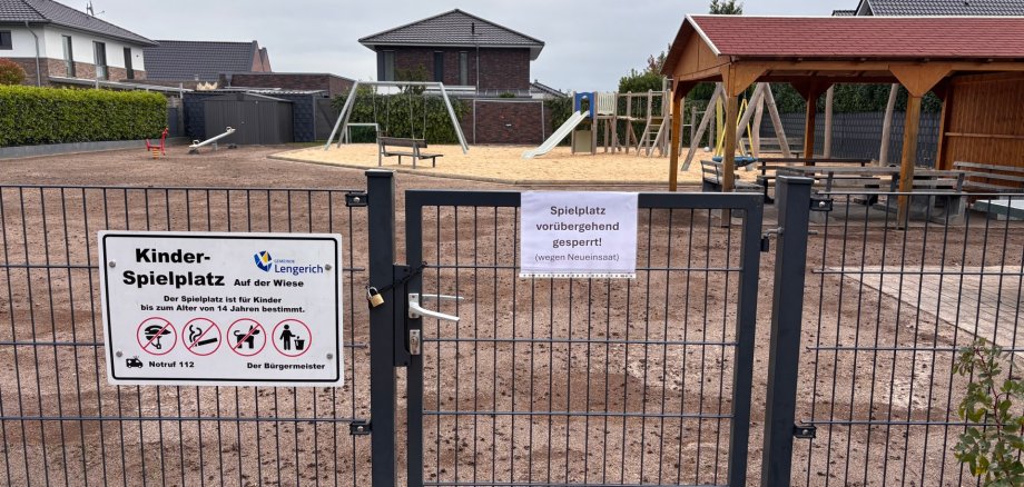 Spielplatz "Auf der Wiese" in Lengerich gesperrt