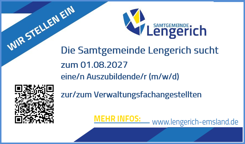 Anzeige SG Lengerich sucht eine*n Auszubildende*n als Verwaltungsfachangestellte*n