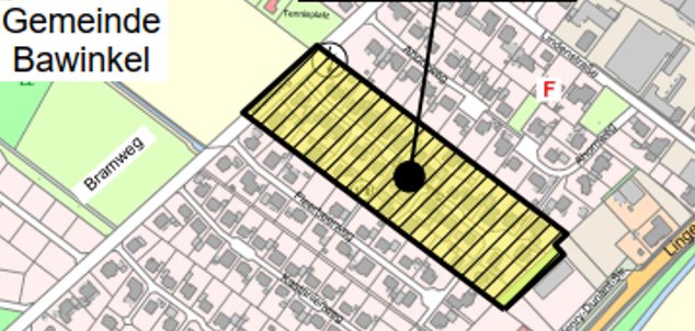 Übersicht Geltungsbereich B-Plan Nr. 17 „Zwischen Bramweg und B213“ 1. Änderung der Gemeinde Bawinkel