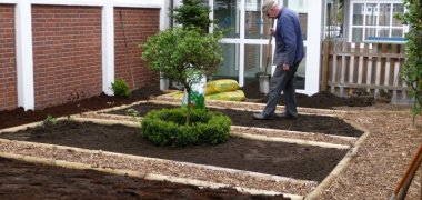 Der Schulgarten, wie er nach der Aktion aussieht