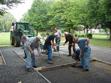 Bauarbeiten am Boule Platz.