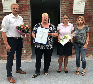 v.l. SGB Lühn, Ursula Merscher, Stefanie Merscher und Silke Skulimma