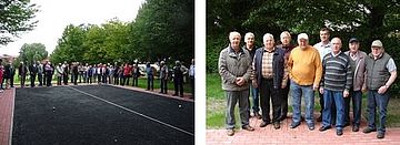 Die Helfer bei den Umbauarbeiten.