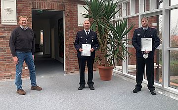 v.l. SGB Matthias Lühn, OBM Thomas Klute und Stv. OBM Dirk Holterhus