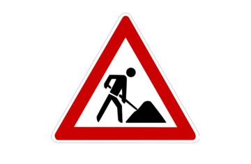 Baustellenschild