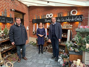 v.l.: BGm Gerhard Wübbe, Sonja Schlangen, SGB Matthias Lühn