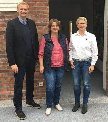 v.l. SGB Matthias Lühn, Daniela Weisgerber, Annette Brinkmann